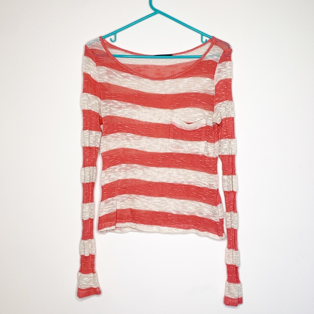 Soprano cream and peach sweater
